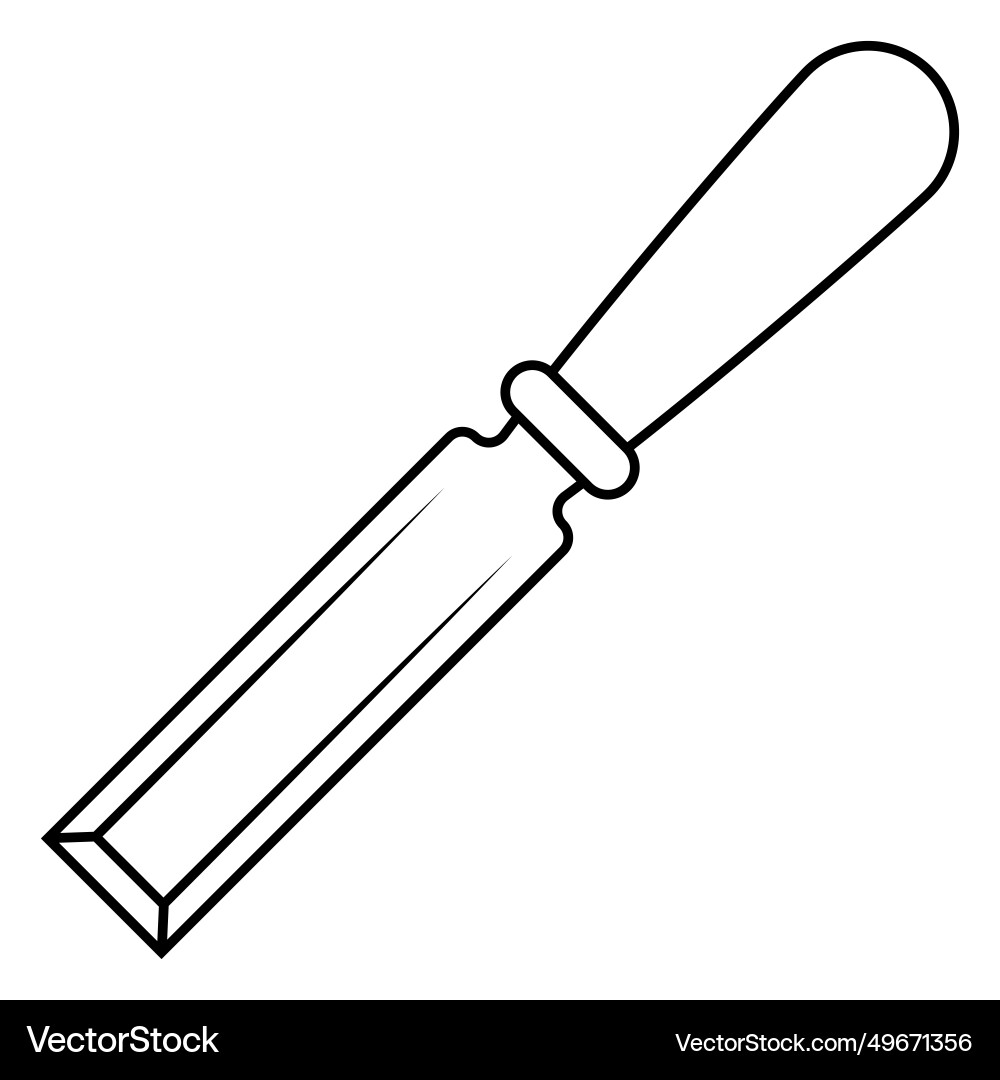 Chisel icon working tool carpenter Vector Image