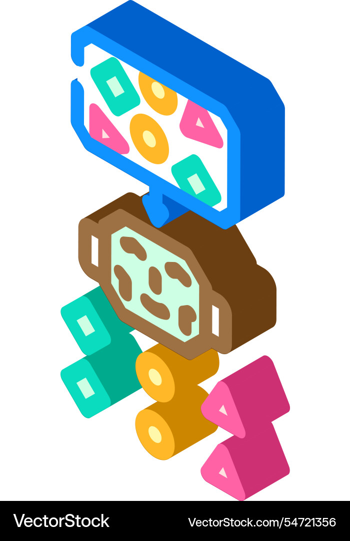 Classification machine learning isometric icon Vector Image