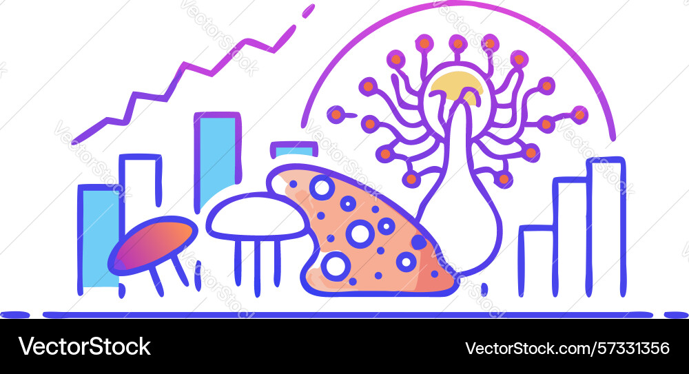 Digital mind growth data-driven innovation ai Vector Image