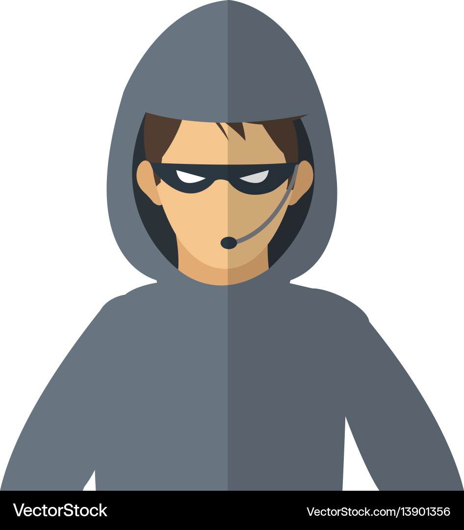 Hacker man icon Vector Image