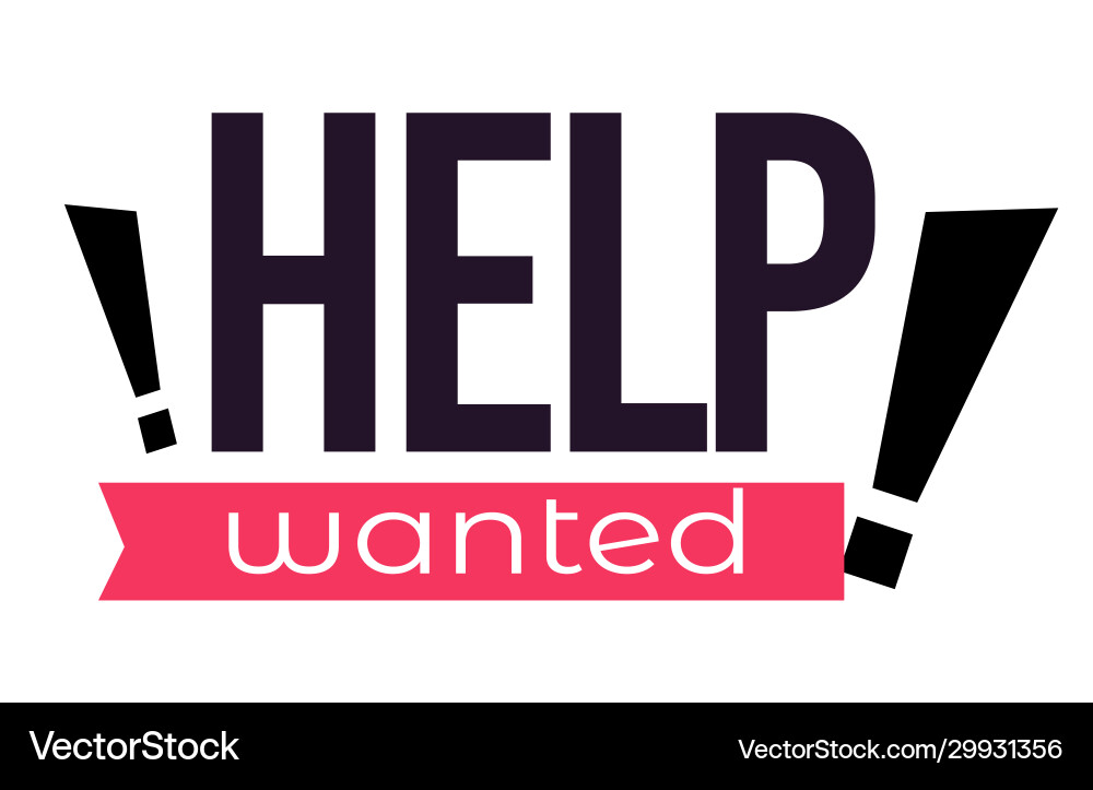 Help wanted sign isolated icon hiring personnel Help wanted sign isolated icon hiring personnel vector image
