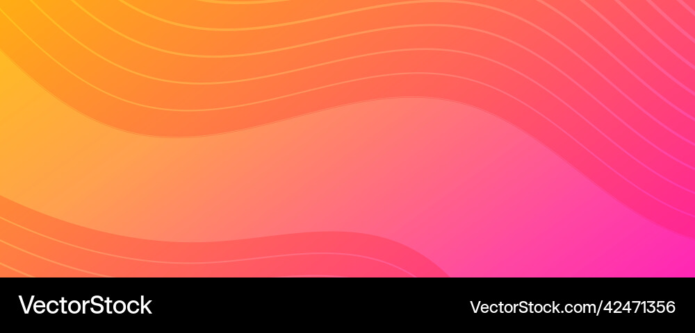 Modern colorful gradient background with wave Vector Image