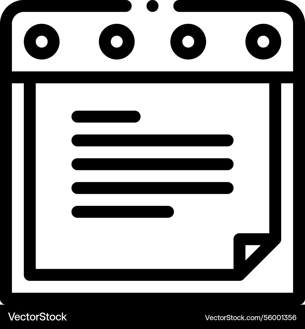 Notes icon thin linear style design isolated Notes icon thin linear style design isolated vector image