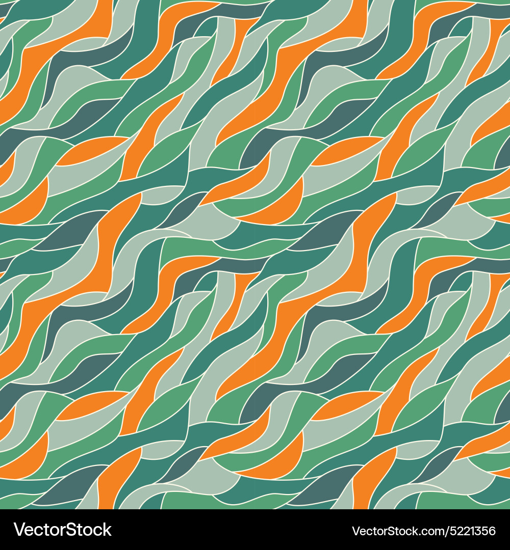 Ocean Wave Abstract Pattern Vector Image