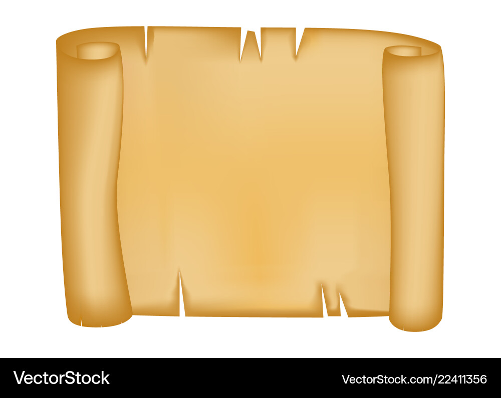 Paper scroll isolated on white background empty Vector Image