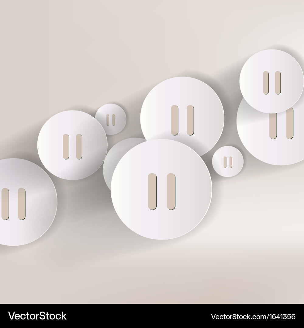 Pause web icon flat design vector image
