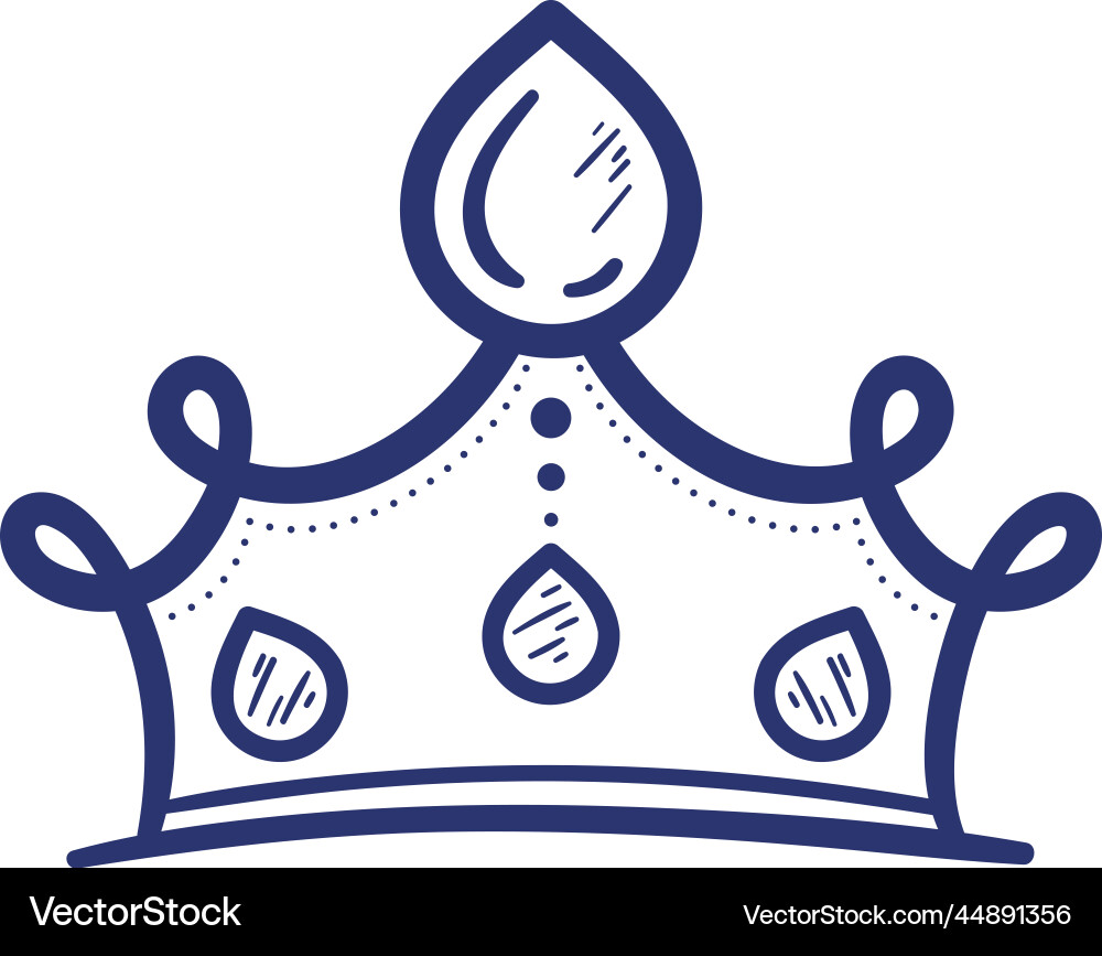 Queen crown sketch Royalty Free Vector Image - VectorStock