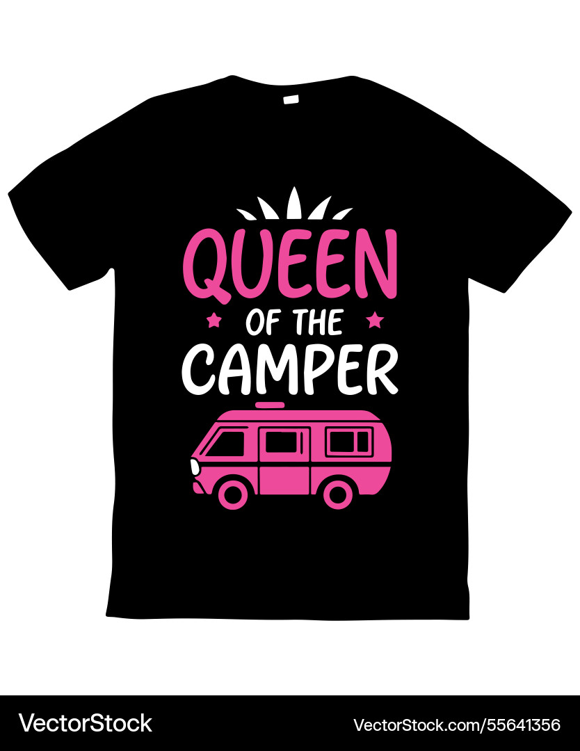 Schwarzes T-Shirt Grafikdesign für Campingmädchen Schwarzes T-Shirt Grafikdesign für Campingmädchen vektorbild