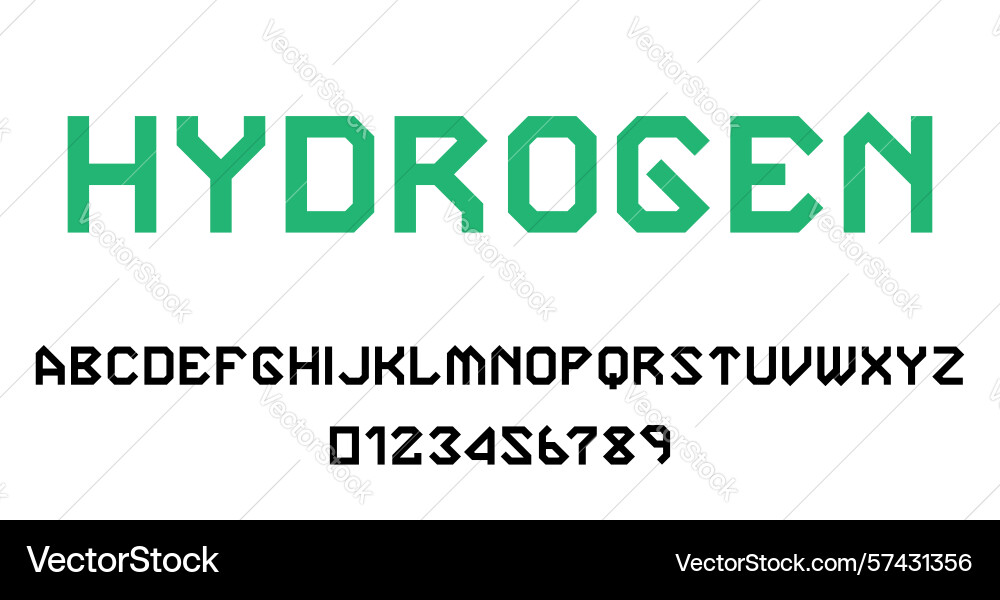 Set of alphabets font letters and numbers vector image
