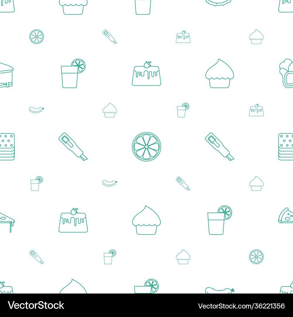 Slice icons pattern seamless white background Slice icons pattern seamless white background vector image