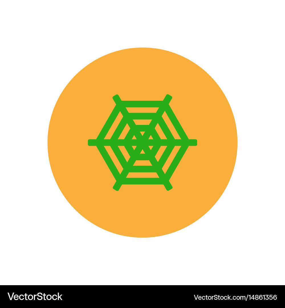Stylish icon in color circle spider web vector image