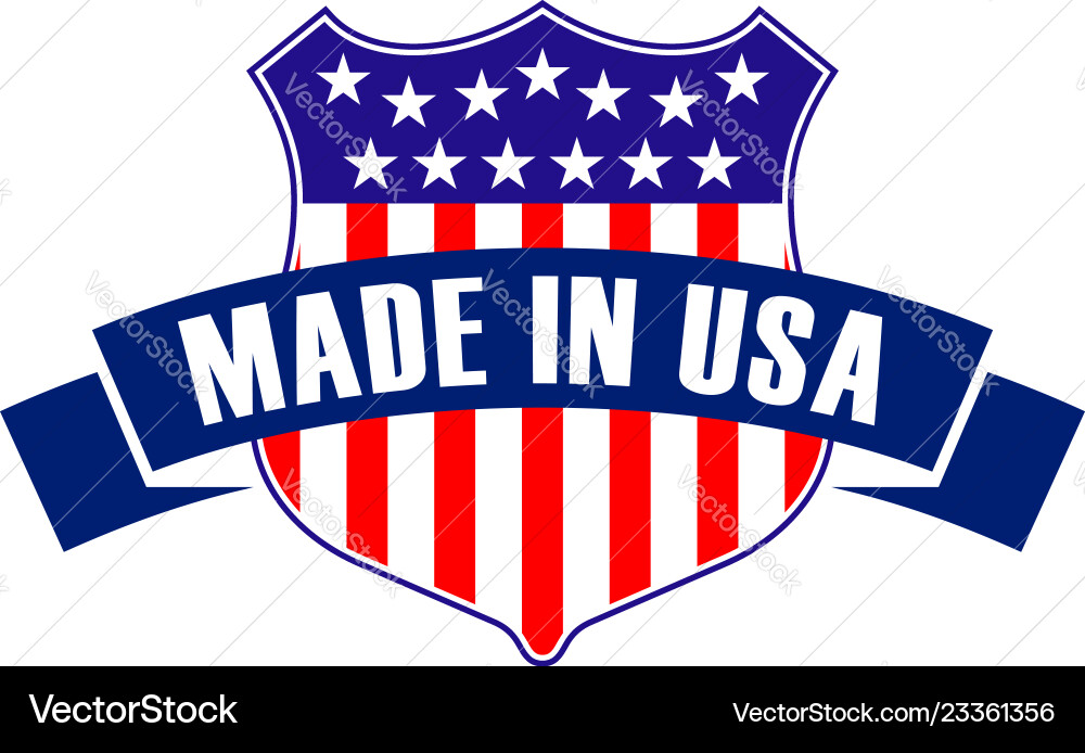 USA Emblem Shield Badge Vector Image