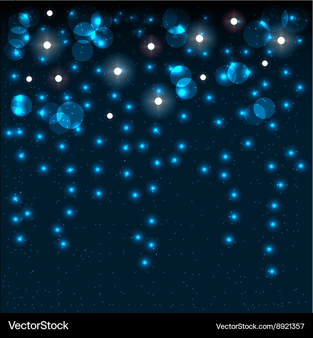 Abstract bokeh background with shining particles vector image