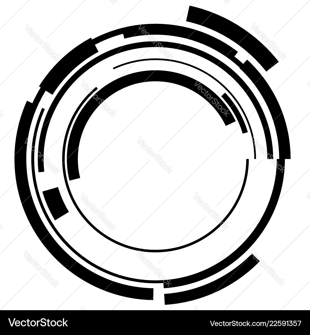 Abstract hi-tech segmented geometric circle shape Abstract hi-tech segmented geometric circle shape vector image