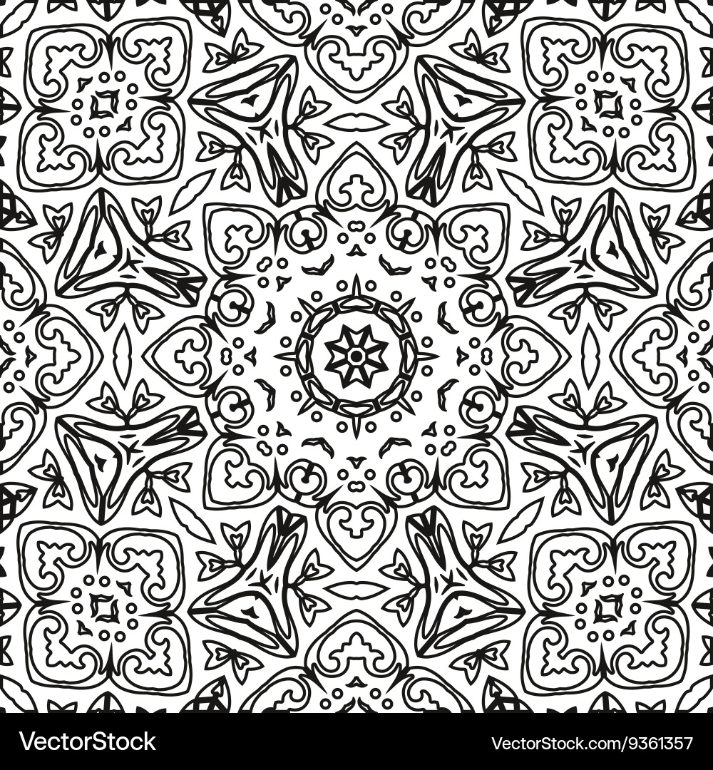 Abstract seamless outline pattern Vector Image