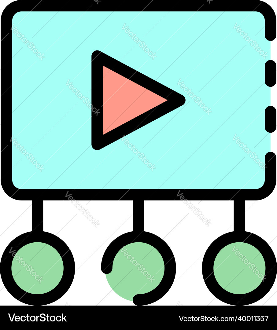 Arrow on the button icon color outline Arrow on the button icon color outline vector image