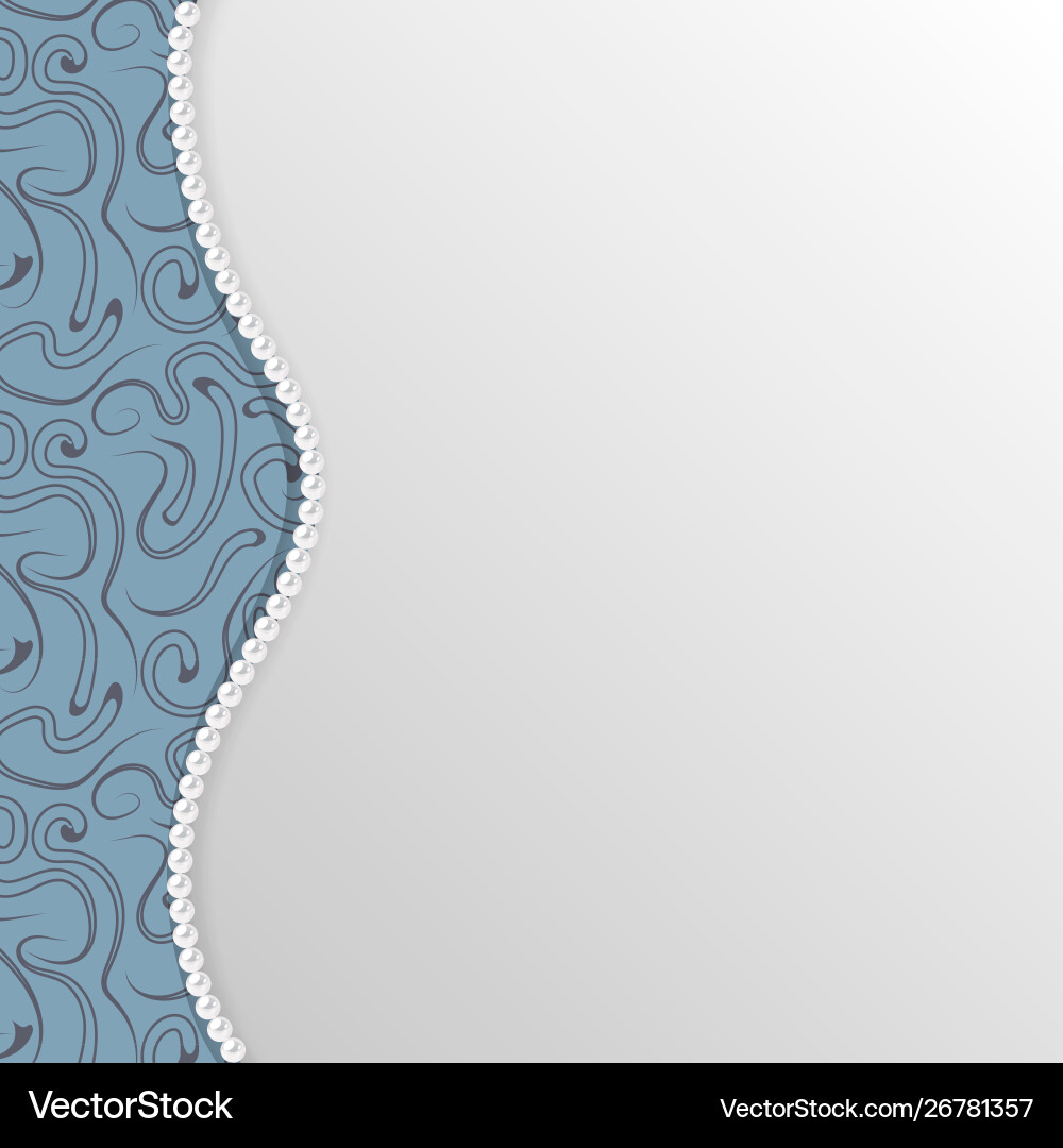 Background with pattern and pearl border Background with pattern and pearl border Vector Image