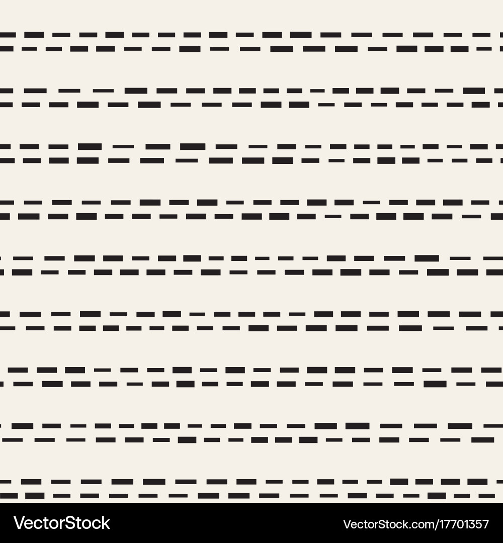 Black and white irregular dashed lines pattern vector image