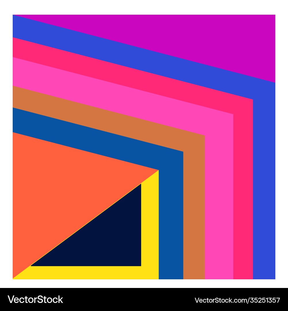Colorful geometric and curve background pattern vector image