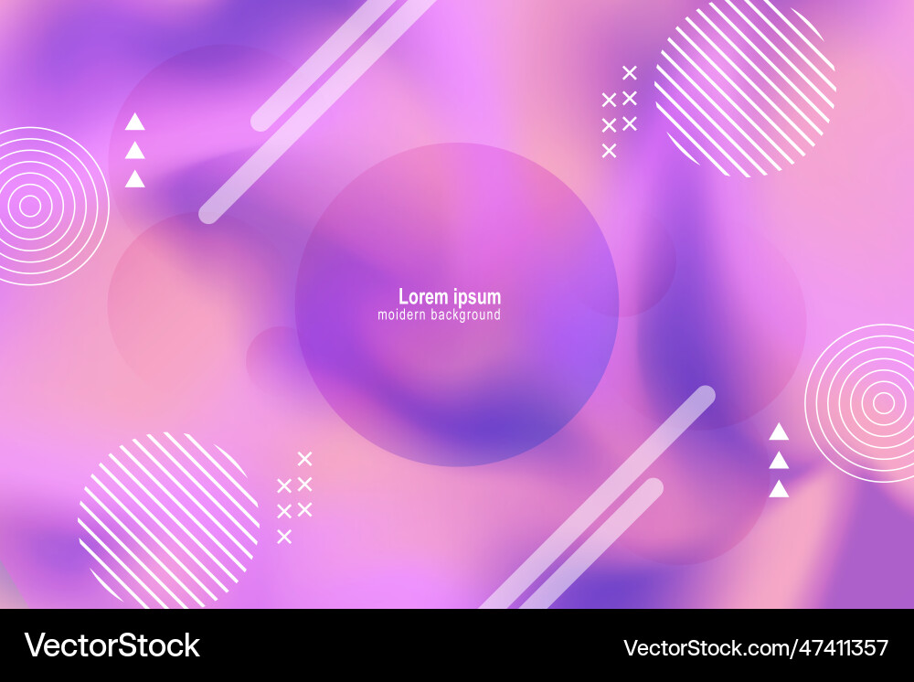 Colorful gradient color with memphis element Colorful gradient color with memphis element Vector Image