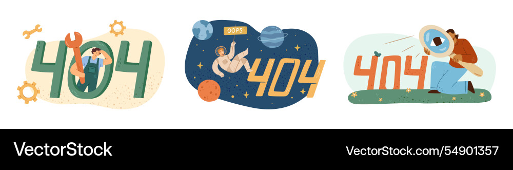 Error page 404 not found on ui Error page 404 not found on ui vector image