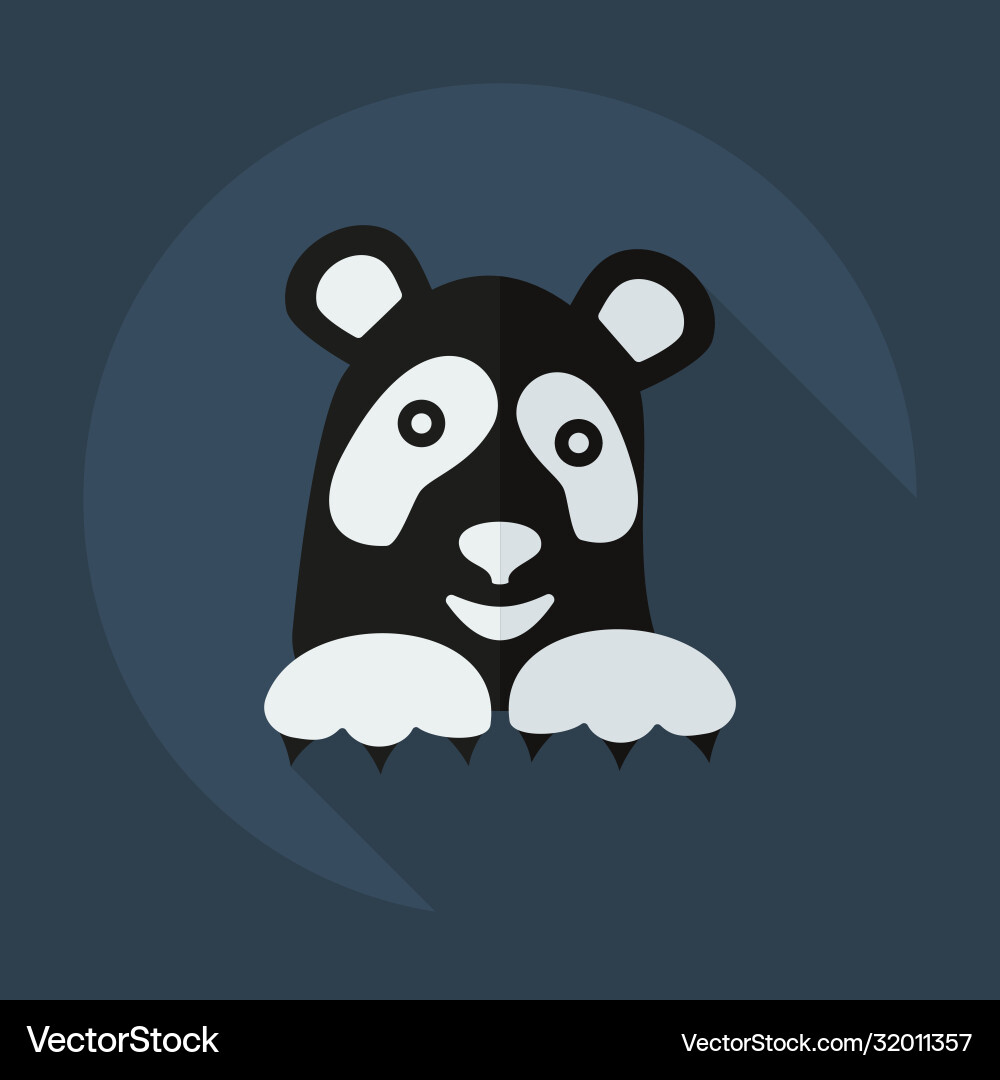 Flat modern design with shadow icons pandas Flat modern design with shadow icons pandas Vector Image
