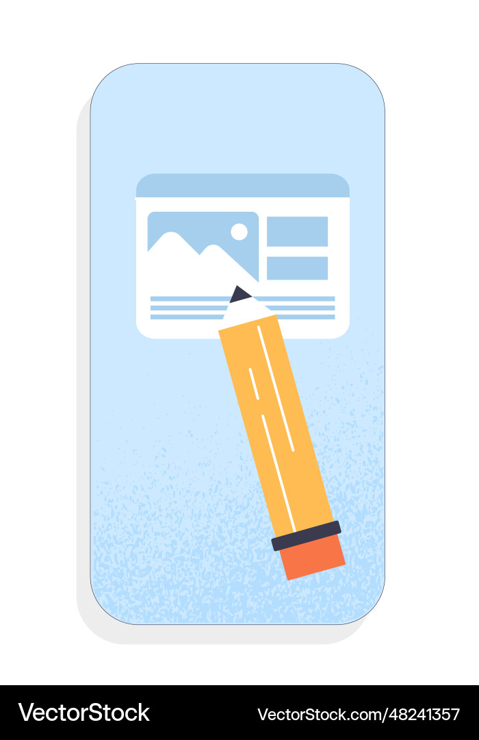 Mobile App Development UI vector image