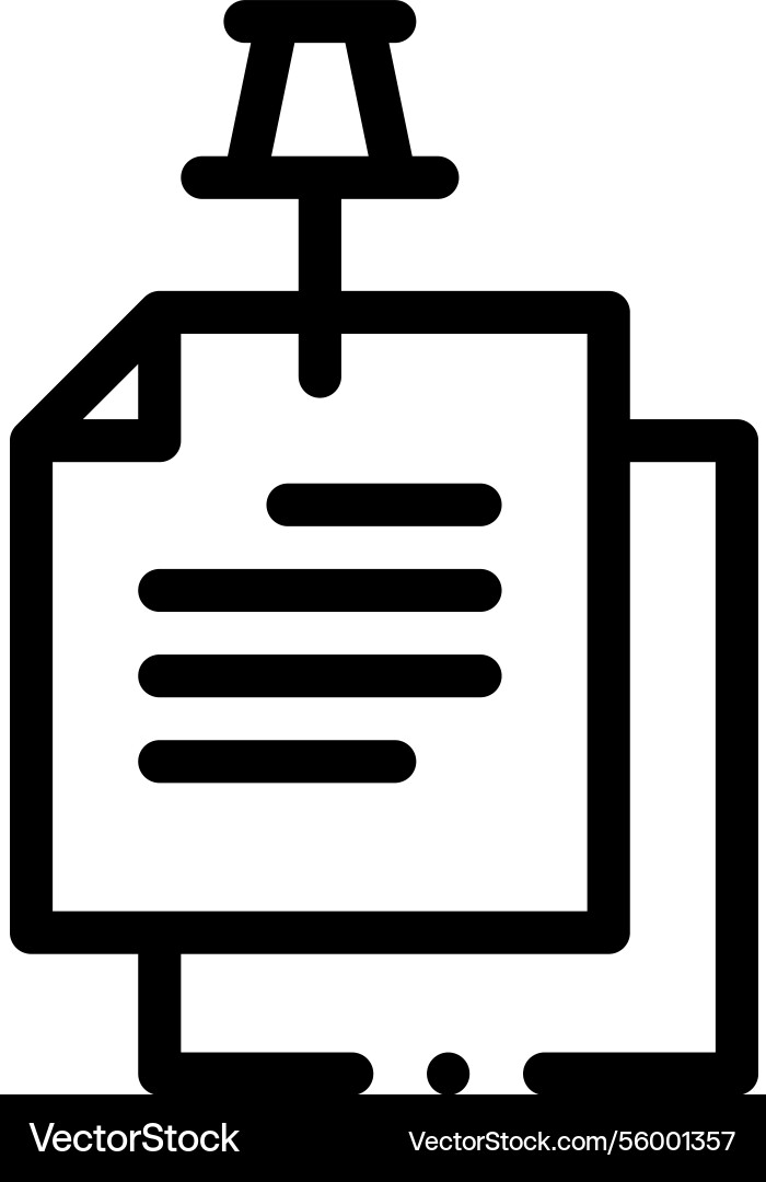 Notes icon thin linear style design isolated Notes icon thin linear style design isolated Vector Image