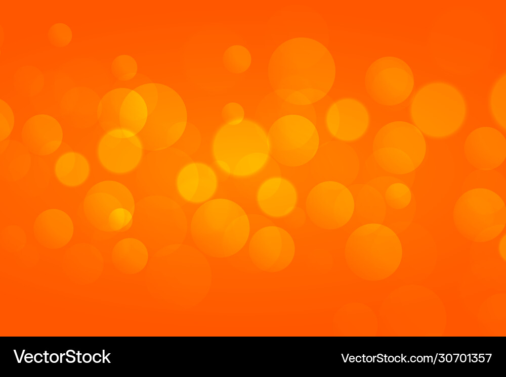 Orange bokeh lights background with text soace vector image