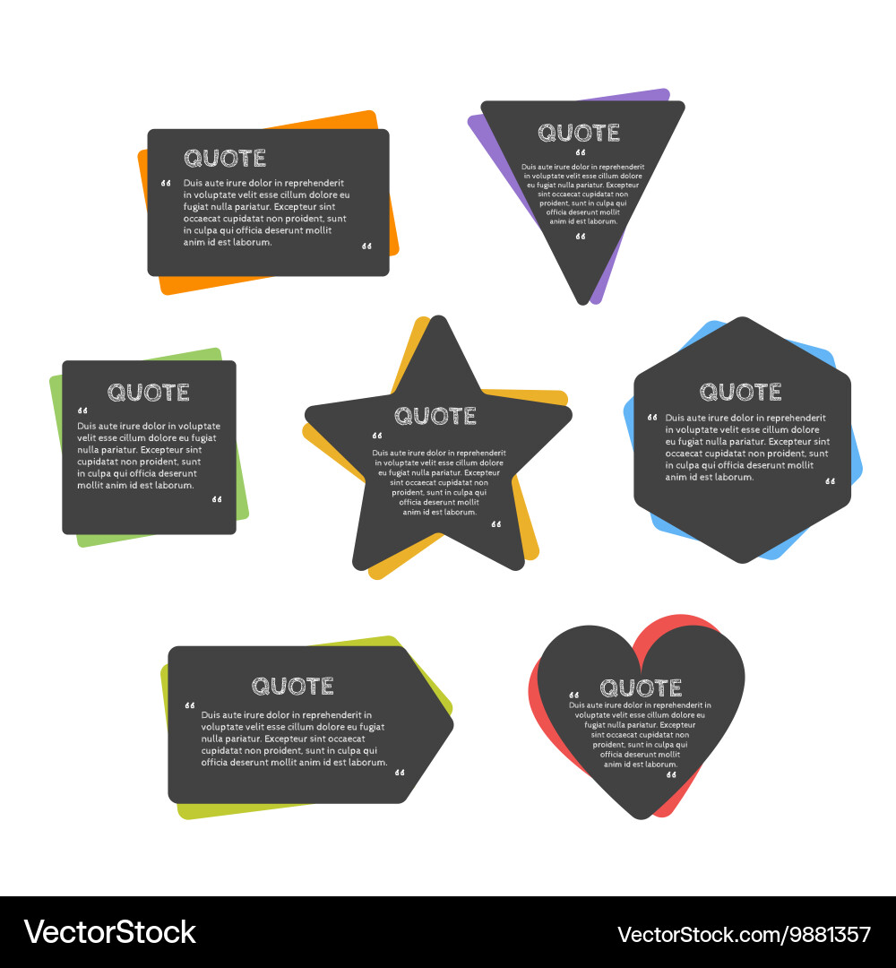 Quotation mark speech bubble empty quote blank Vector Image