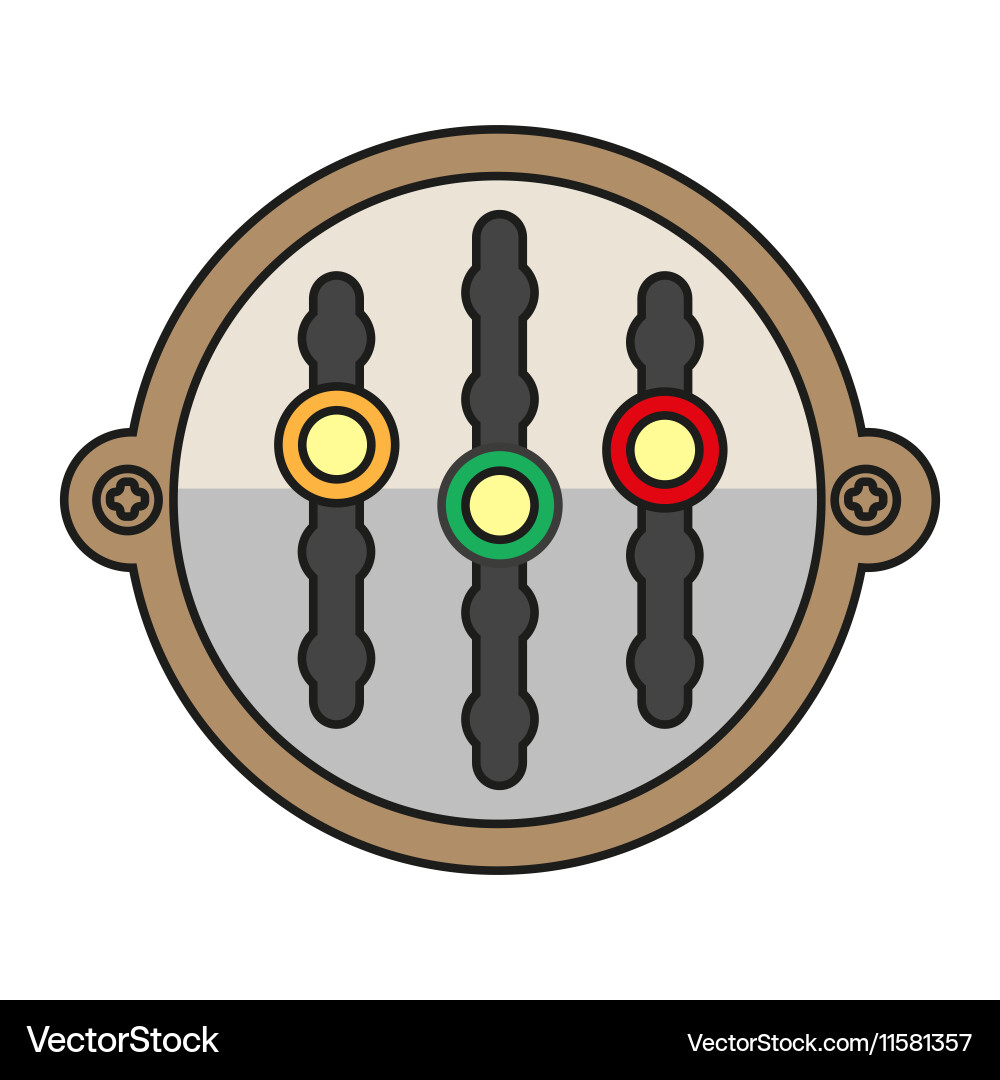 Robot technical colorful meter icon vector image