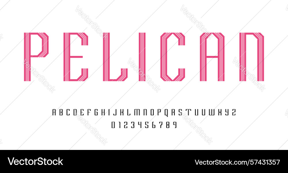 Set of alphabets font letters and numbers Set of alphabets font letters and numbers vector image