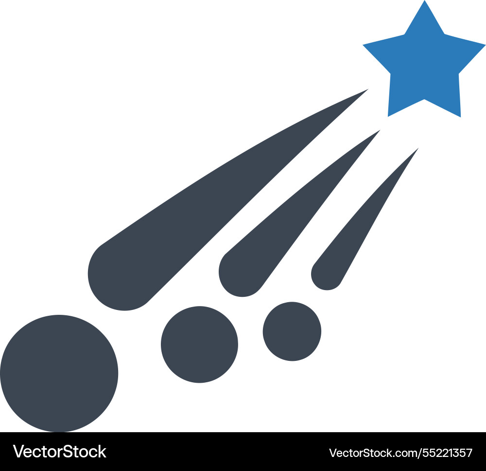 Shooting star icon Royalty Free Vector Image - VectorStock