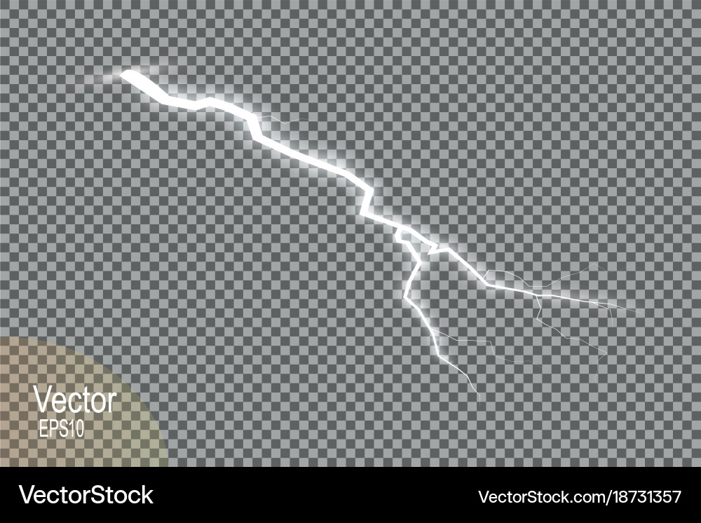 Storm with lightning isolated on transparent Vector Image