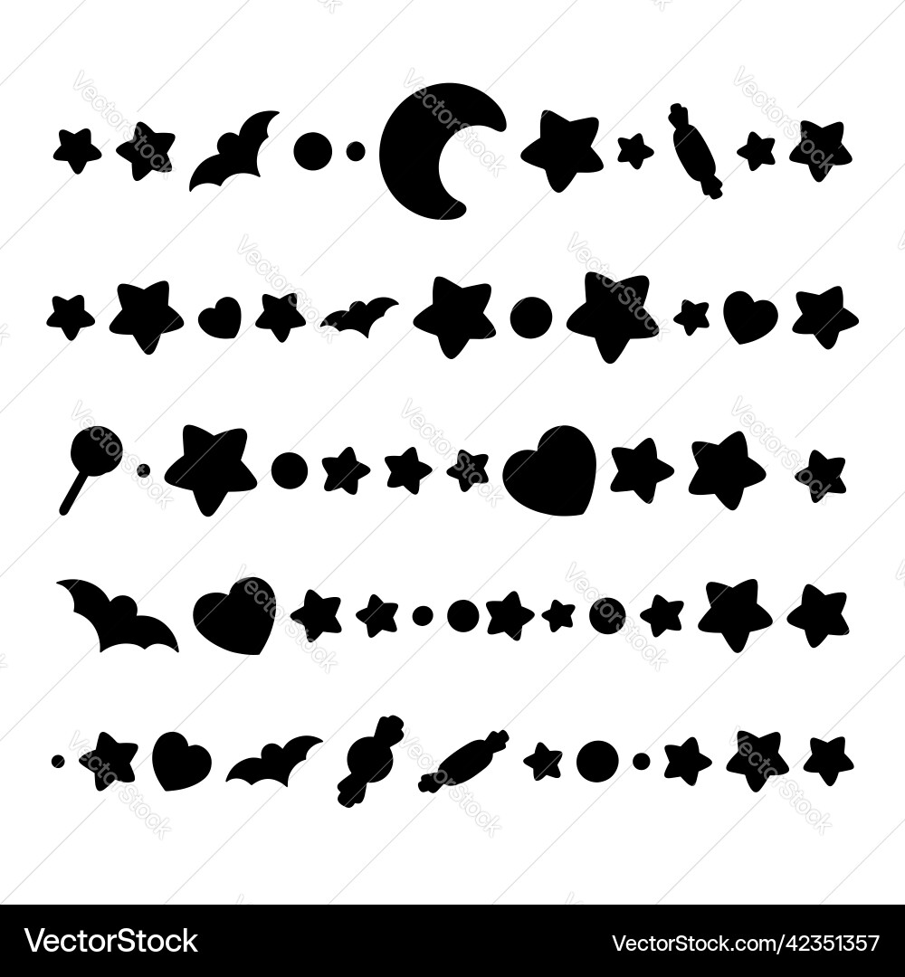 Underlines and text separators collection Underlines and text separators collection vector image