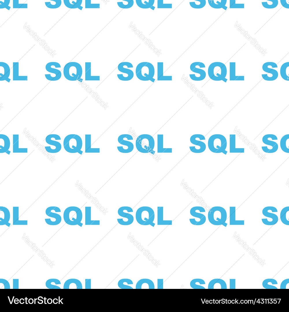 Unique sql seamless pattern vector image