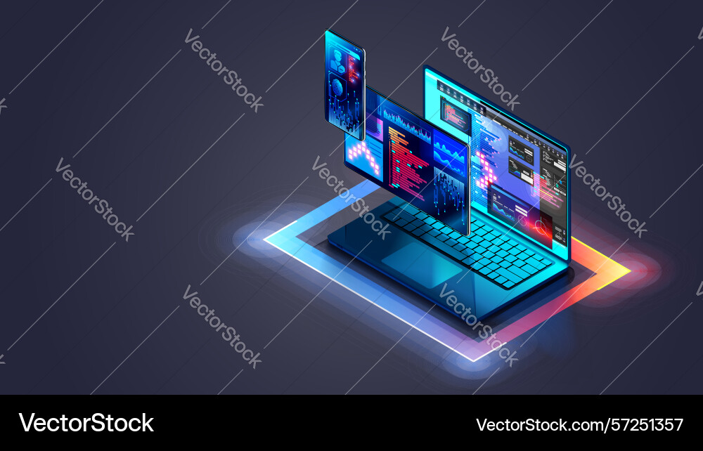 Web-Entwicklung und Codierung Cross-Plattform Web-Entwicklung und Codierung Cross-Plattform vektorbild
