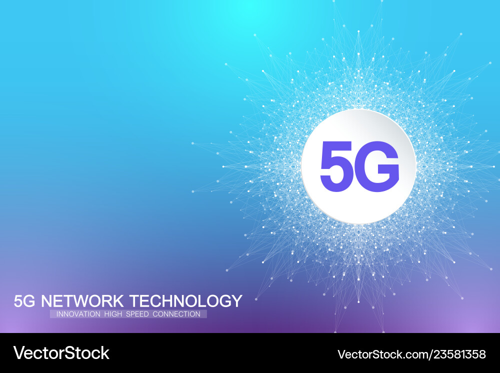 5g network wireless system and internet connection 5g network wireless system and internet connection vector image