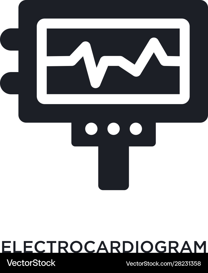 Electrocardiogram isolated icon simple element Electrocardiogram isolated icon simple element vector image