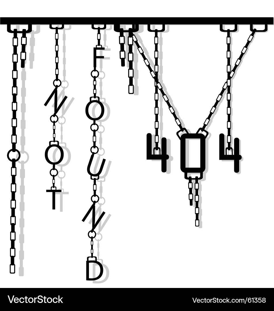 Hanging Chains - Site Not Found Vector Image