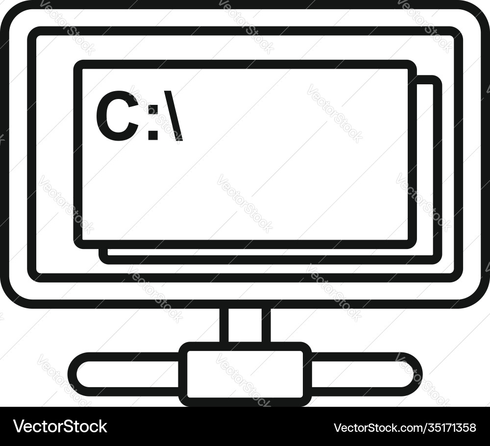 Monitor testing software icon outline style Monitor testing software icon outline style vector image