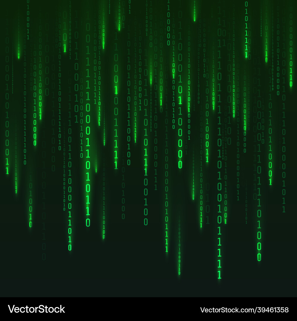Numbers matrix generated digital virtual reality Numbers matrix generated digital virtual reality vector image
