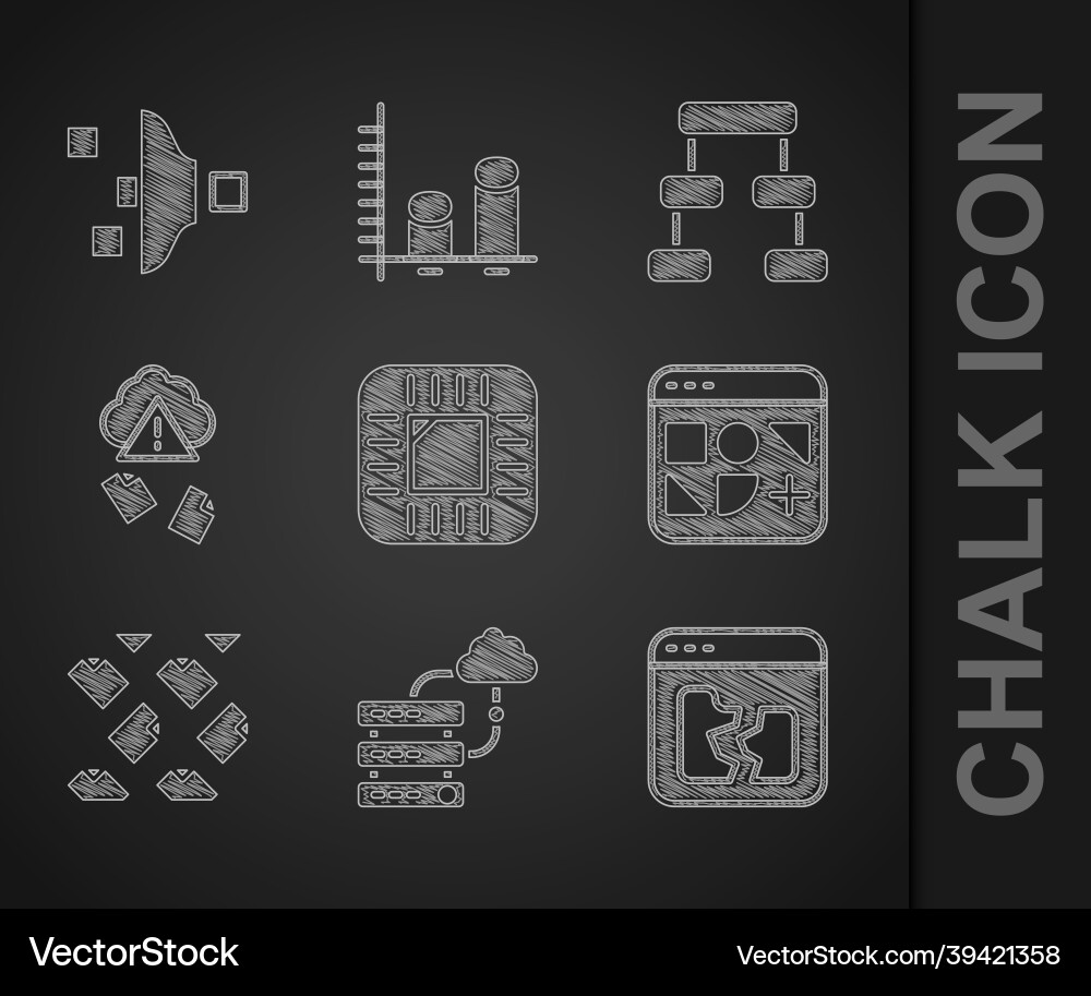 Prozessor mit cpu Netzwerk Cloud-Verbindung einstellen Prozessor mit cpu Netzwerk Cloud-Verbindung einstellen vektorbild