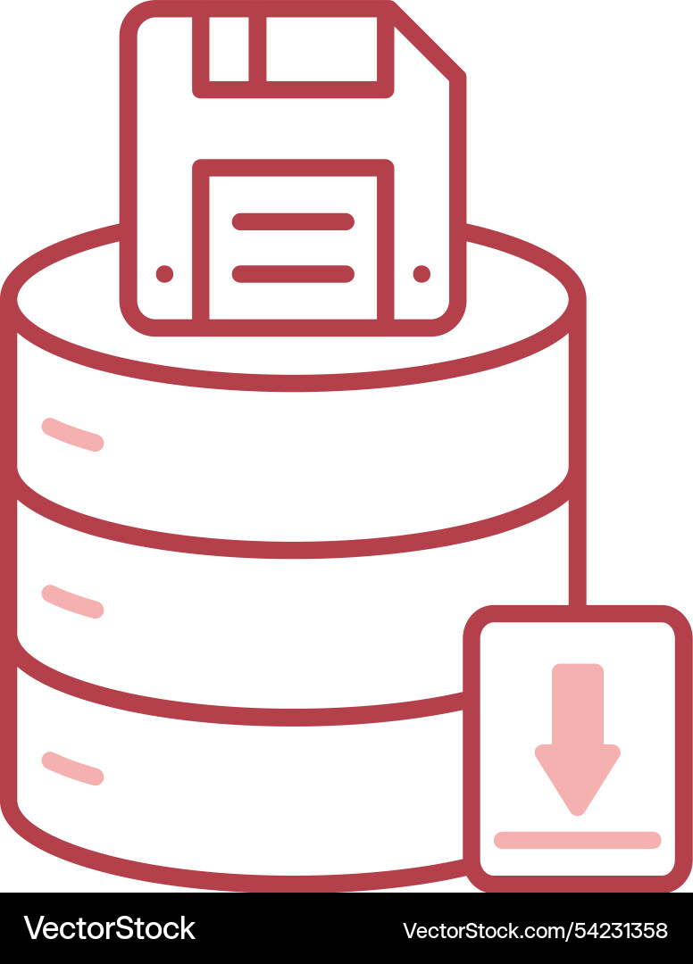 Save data line fill icon Vector Image