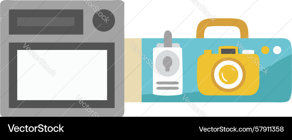 Secure data storage digital monitoring icon vector image