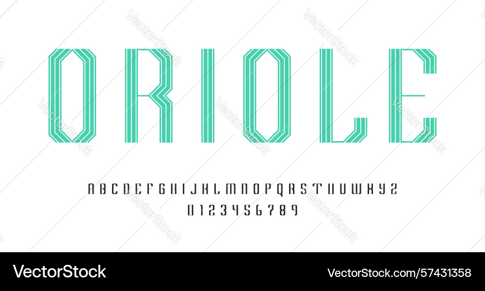 Set of alphabets font letters and numbers Set of alphabets font letters and numbers vector image