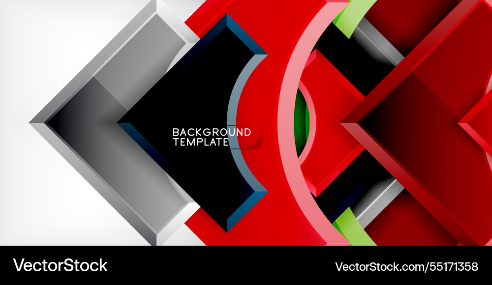 Square arrow shapes with round elements Square arrow shapes with round elements Vector Image