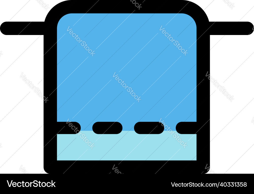 Towel color icon simple flat line vector image