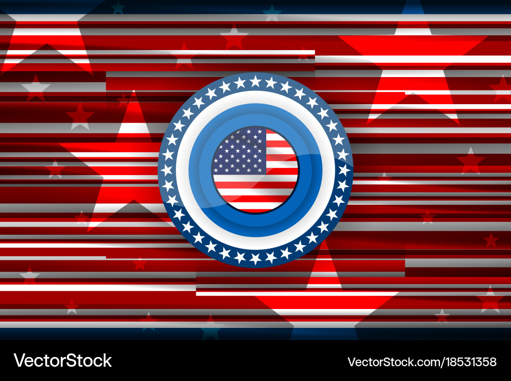 USA Flag Stripes Pattern Vector Image
