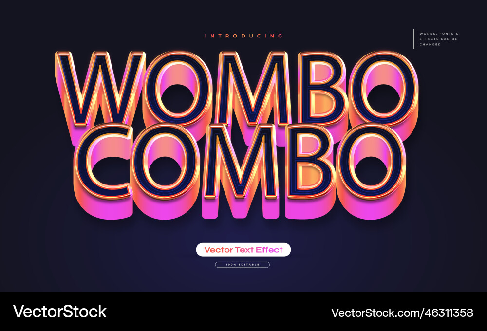 Wombo combo text with game style Wombo combo text with game style vector image